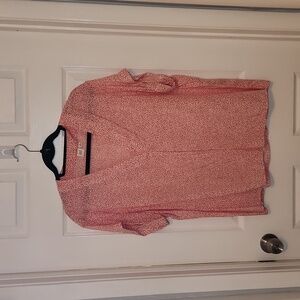 V Neck Short Sleeve Blouse